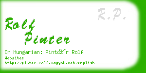 rolf pinter business card